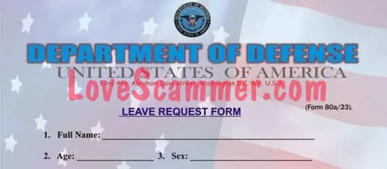 Modulo contraffatto per una vacanza